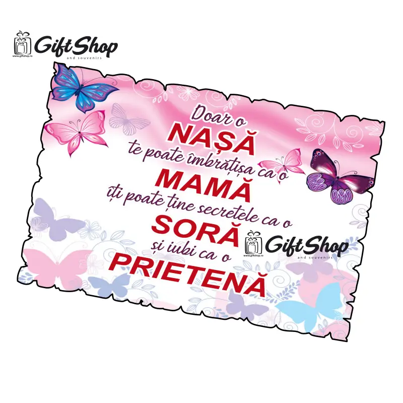 Doar o nasa te poate imbratisa, magnet frigider, model mgs064, din lemn